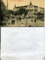 POSTAL DE BARCELONA edición A T V nº 45 plaza de Cataluña paseo central, circulada 1918
