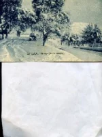 POSTAL 16.JACA- paisaje (portal nuevo) F. De las Heras FOTOGRAFO ,c.a. 1920, Jaca,, 15* 9 cm tono azul