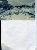 POSTAL 19.JACA- la estación, EDICIÓN F. De las Heras FOTOGRAFO ,c.a. 1920, Jaca,, 15* 9 cm tono azul