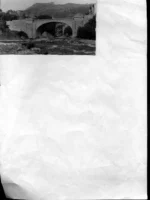 POSTAL fotografica MONTANEJOS (CASTELLON) confluencia de los rios Montan y Mijares puente nuevo, ed Industrial fotografica, años 20, escrita sin circular