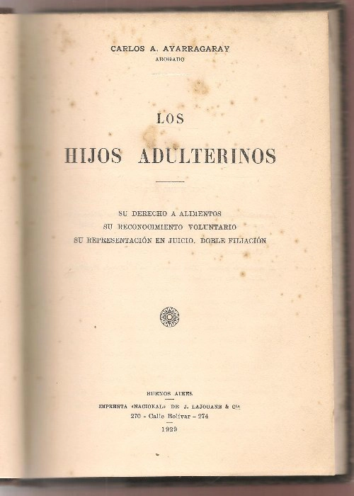 LOS HIJOS ADULTERINOS su derecho a alimentos, su reconocimiento voluntario su representación en juicio