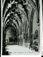 POSTAL LEON, ed. UNIQUE nº 1606 claustro de la catedral, ,,, sin escribir, c.a. 1930, 9x 14 cm.