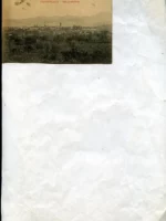 POSTAL PONFERRADA ( LEON)- vista panoramica, ed. imp V.Nieto Ponferrada,,,, escrita y circulada 1944, 14x 9 cm.pequeña mancha