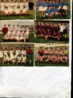 CROMOS EQUIPOS FUTBOL, AÑOS 40? COLECCIÓN DE 30 CROMOS hay 24 faltan 6, nº 3, 4,10, 21, 22 y 23 en la imagen nº 1 REAL MADRID, nº 2 CELTA DE VIGO, Nº 5 REAL VALLADOLID, nº 6 BARCELONA C.F., nº 7 VALENCIA C.F., nº 8 ATLETICO DE BILBAO ademas 9.Sevilla,