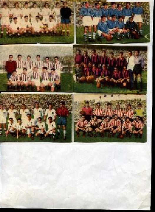 CROMOS EQUIPOS FUTBOL, AÑOS 40? COLECCIÓN DE 30 CROMOS hay 24 faltan 6, nº 3, 4,10, 21, 22 y 23 en la imagen nº 1 REAL MADRID, nº 2 CELTA DE VIGO, Nº 5 REAL VALLADOLID, nº 6 BARCELONA C.F., nº 7 VALENCIA C.F., nº 8 ATLETICO DE BILBAO ademas 9.Sevilla,