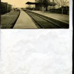 POSTAL BURRIANA-(Castellón) estacion del Norte, L.Roisin, mancha margen superior, escrita 1932, sin circular