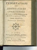EXHORTATIONS ET INSTRUCTIONS CHRETIENNES