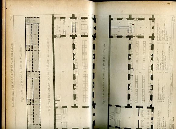 LES LABORATOIRES DE CHIMIE con 31 planche + 17 tableau + XXXIII planche de la ENCYCLOPEDIE CHIMIQUE