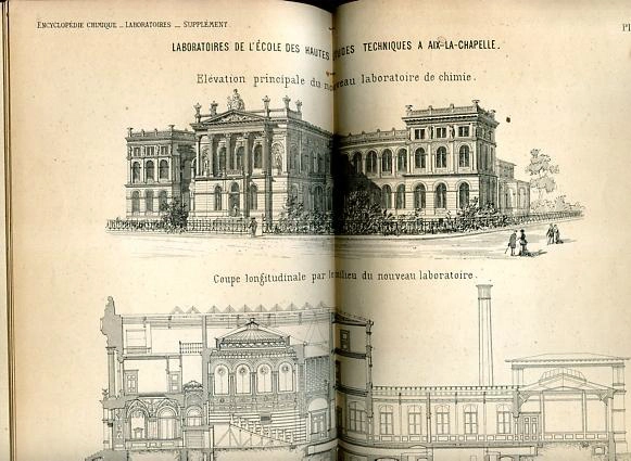 LES LABORATOIRES DE CHIMIE con 31 planche + 17 tableau + XXXIII planche de la ENCYCLOPEDIE CHIMIQUE