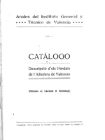 CATALOGO y descripció d´els pardals de l´Albufera de Valencia