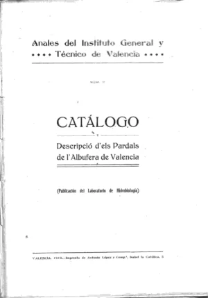 CATALOGO y descripció d´els pardals de l´Albufera de Valencia