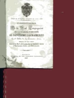 CONSTITUCIONES DE LA REAL CONGREGACION DE LA GUARDIA Y ORACION AL SANTISIMO SACRAMENTO en el Jubileo de las Cuarenta Horas