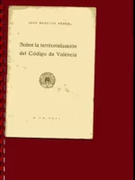 SOBRE LA TERRITORIALIZACION DEL CODIGO DE VALENCIA