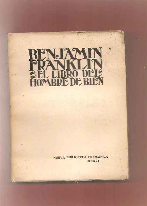 EL LIBRO DEL HOMBRE DE BIEN nueva biblioteca filosofica