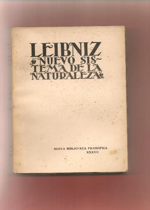 NUEVO SISTEMA DE LA NATURALEZA I y II COMPLETO nueva biblioteca filosofica