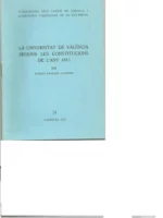 LA UNIVERSITAT DE VALENCIA SEGONS LES CONSTITUCIONS DE L´ANY 1611, lo Rat Penat