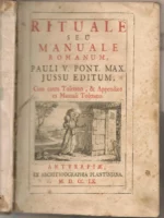 RITUALE SEU MANUALE ROMANUM PAULI V , Pont max Jussu Editum