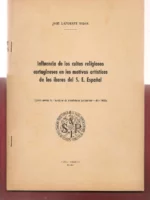 INFLUENCIA DE LOS CULTOS RELIGIOSOS CARTAGINESES EN LOS MOTIVOS ARTISTICOS IBEROS DEL S.E. ESPAÑOL tirada aparte de Archivo de Prehistoria Levantina 1952