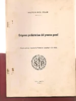 ORIGENES PREHISTORICOS DEL PROCESO PENAL tirada aparte de archivo de prehistoria Levantina IV 1952