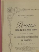 DISCURSO leido 29 junio 1890 por D. FAUSTINO BARBERA reparto premios COLEGIO SORDO MUDOS Y CIEGOS DE VALENCIA