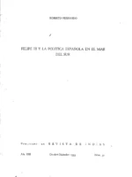 FELIPE III Y LA POLITICA ESPAÑOLA EN EL MAR DEL SUR,