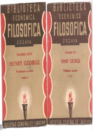 PROBLEMAS SOCIALES, 2 tomos,Biblioteca economica Filosofica Zozaya nº XCVI y XCVII