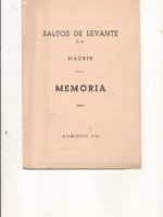 SALTOS DE LEVANTE MEMORIA MADRID ejercicio 1961 distribución de energia electrica