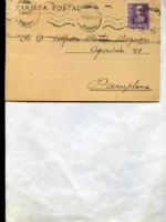 ENTERO POSTAL CIRCULADO DE MADRID A PAMPLONA, AGOSTO 1939, al dorso cuño del destino, 14x 10,5 cm.