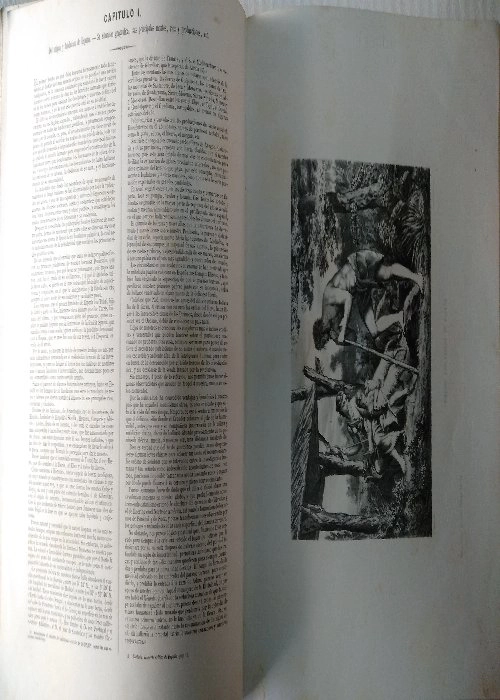 HISTORIA DE ESPAÑA ILUSTRADA desde su fundación hasta nuestros días, colección de litografías representando los principales hechos historicos de cada época