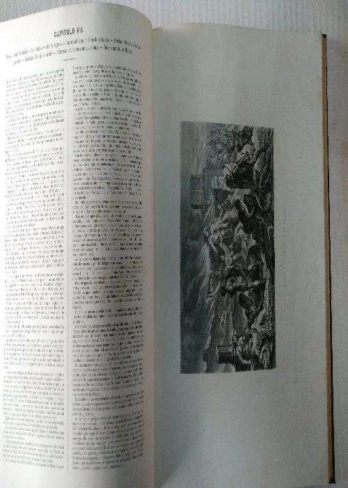 HISTORIA DE ESPAÑA ILUSTRADA desde su fundación hasta nuestros días, colección de litografías representando los principales hechos historicos de cada época