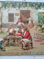 LAMINA CALENDARIO, VALENCIA J.SEGUI MASANET, la guerrilla ,MUY BUEN ESTADO,