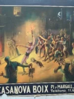 LAMINA CALENDARIO,VALENCIA, RAMON CASANOVA BOIX, dibujo M.DIAGO, BUEN ESTADO, falto pequeño trozo