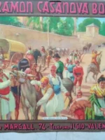 LAMINA CALENDARIO,VALENCIA, RAMON CASANOVA BOIX, BUEN ESTADO pequeñas picadas