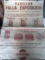 CARTEL VALENCIA PABELLON FALLA EXPOSICION , feria de julio 1971, BASILIO, GEORGIE DANN, TONI BERNAN, SALVA Y LOS DIAMAN`S, EMANUEL Y LOS DOBLONES