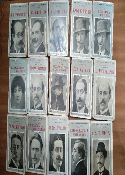 15 novelas de Prometeo autores franceses , LA PROSCRITA, EL CETRO, VAMIREH, EL PODER DE LA MENTIRA, LAS NOCHES CLARAS, LA DULZURA DE VIVIR, ROMANA MIRMAULT, LA LECCION DE AMOR EN UN PARQUE, EDGAR, EL MIEDO AL AMOR, EL ABANDONADO, LA LLAMADA DEL SUELO, HUM