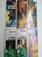 6 libros de Acervo,ciencia ficción, SHAW- las astronaves de madera ,BROOKS- los vastagos de Shannara, ALDUNATE molino de sangre, DONALDSON. La guerra de Illearth, la ruina del amo execrable,, McCAFFREY el amanecer del dragon
