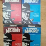 4 novelas policiacas, SIMENON, de Maigret, 34,53,58,69 las de la foto, estado bueno