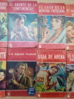 8 novelas policiacas, colección el Buho, nos 13,15,17,22,35,39,84 las de la foto, estado normal, una con falta trozo del lomo