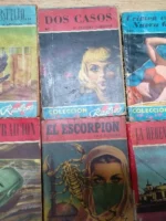 6 novelas policiacas, colección Rastros, nos 2,8,57,59,82,125 las de la foto, estado normal, tres con falta trozo del lomo