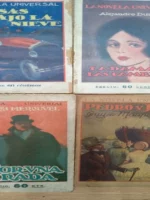 4 novelas LA NOVELA UNIVERSAL, brasas bajo la nieve, la dama de las camelias,,MEROUVEL por una mirada ,Pedro y Juan, las de la foto, estado normal bueno,,,