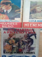 3 novelas rosa, las de la foto, estado normal bueno, LUISA MARIA LINARES,mi enemigo y yo , un marido a precio fijo ,,,CONCHA LINARES BECERRA siete mujeres y un beso,