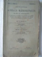 ENCYCLOPEDIE DES SCIENCIES MATHEMATIQUES PURES ET APPLIQUES, tome I, theorie des nombres