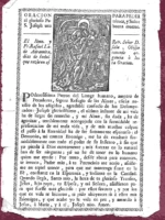 oración para pedir al patriarca S. Joseph una buena muerte Rev D Fr Radael Lasala concede..,siglo XIX, 1 hoja algo deteriorada