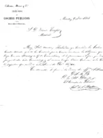 carta 1848 a Vicente Escofet de Collantes Morey y Cia compañia de coches publicos..,siglo XIX, 2 hojas, doblada por la mitad , no está circulada ni lleva cuño