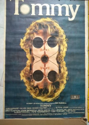 CARTEL original PELICULA TOMMY 1975 director KEN RUSELL, THE WHO, ERIK CLAPTON, TINA TURNER, 100x 70 cm BUEN ESTADO