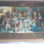 LAMINA CALENDARIO en papel, EL PALLETER, de SOROLLA BASTIDA, copia de M.DIAGO, BANCO DE VALENCIA, 32x 47 CM