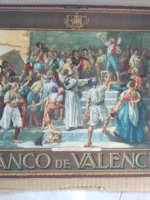 LAMINA CALENDARIO en papel, EL PALLETER, de SOROLLA BASTIDA, copia de M.DIAGO, BANCO DE VALENCIA, 32x 47 CM