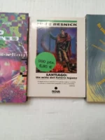 3 libros ciencia ficción, Nova: EL FUEGO SAGRADO, SANTIAGO UN MITO DEL FUTURO LEJANO, NOS QUEDA LA PARABOLA