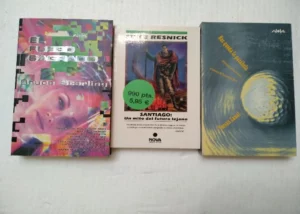 3 libros ciencia ficción, Nova: EL FUEGO SAGRADO, SANTIAGO UN MITO DEL FUTURO LEJANO, NOS QUEDA LA PARABOLA
