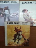 3 novelas ZANE GREY de Molino, PUEBLO PERDIDO, ESCALONES EN LA ARENA, MESETA NEGRA